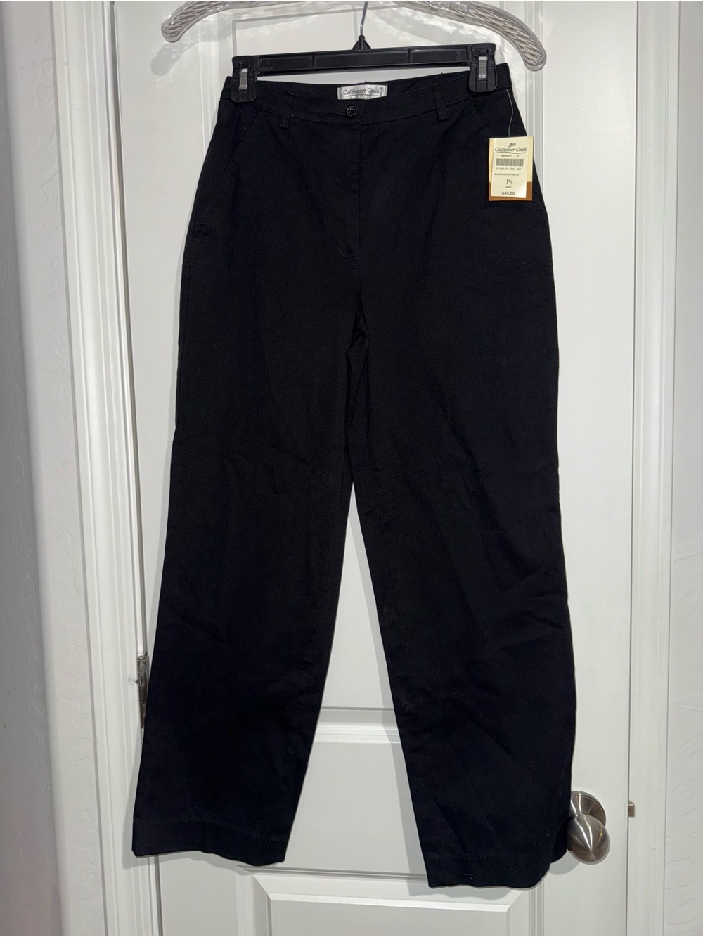 Coldwater Creek Black womens Chinos size 4 - Straight Leg